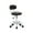 Black-B, variant on Round Shape Adjustable Salon Stool with Back and Line White