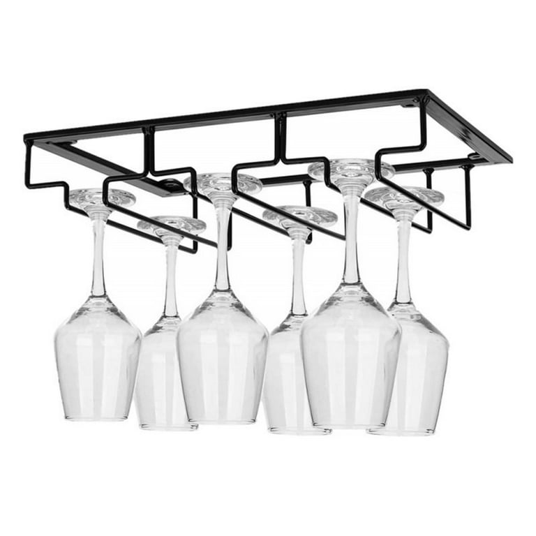 Wine Cup Holder Goblet Upside Down Wall Mounted Rack Glass Organization  Shelf Stemware Storage 