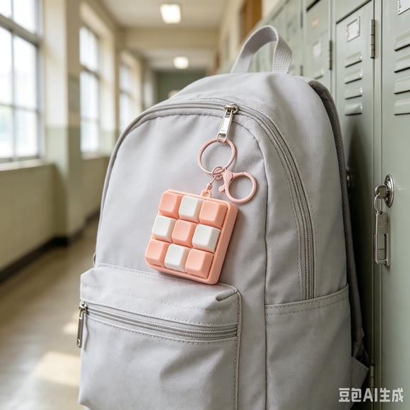 Mini Keyboard Fidget Keychain Toy, 9-Key Clicker Stress Relief Fidget Toy Backpack Pendant for Kids Adults Anxiety Relief