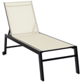 thumbnail image 1 of Outsunny Patio Chaise Lounge Chair with 5-Position Backrest, White, 1 of 10