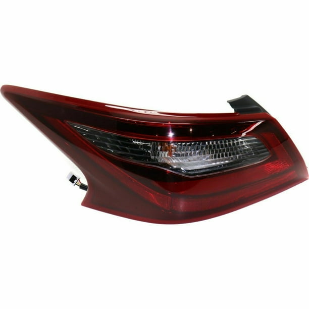 KarParts360 Fits 2017 NISSAN ALTIMA Tail Light Assembly Driver Side w/Bulbs (Black Housing