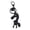Black, variant on Cool Horse Keychain Cute Cartoon Horse Charm Keychain Metal Keyring with Bell Keychain for Backpacks Handbags New Year Gift