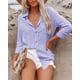 thumbnail image 3 of Camisa Aoudery para mujer, algodón, manga larga, color lila, talla L, 3 of 6