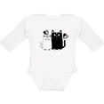 thumbnail image 3 of Inktastic Valentines Day Cat Couple Girls Long Sleeve Baby Bodysuit, 3 of 5