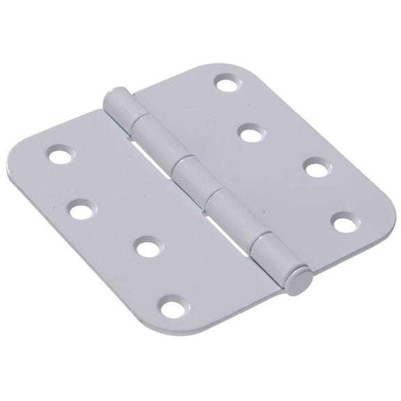 Hillman 851275 4 in. Residential Door Hinge with 0.62 in. Round Corners, White