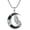 Wolf, variant on Gothic Jewelry for Men Women 925 Sterling Silver Black Crescent Moon Pendant with Mountain Necklace Goth Jewelry Gifts
