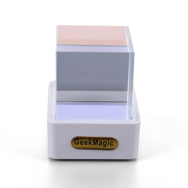 Estación Meteorológica Reloj Digital Smart Crystal Cube Hologry Desktop () White