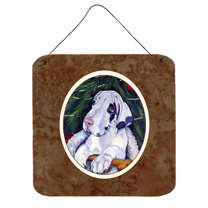 Carolines Treasures 7172DS66 Christmas Tree with Harlequin Great Dane Wall or Door Hanging Prints 6x6 multicolor