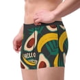 thumbnail image 2 of Kdxio Men's Boxer Briefs with Banana And Avocado Print - Comfortable and Breathable Underwear for Everyday Wear, 2 of 5