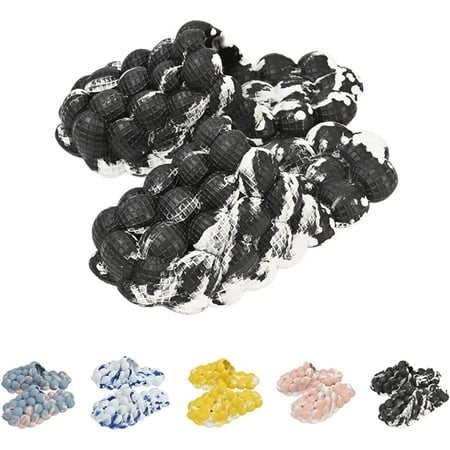 

Massage Bubble Slides with charms for Women and Men Funny Lychee Spa Cloud Slippers for Men Indoor and Outdoor Non-Slip Bath Shower Shoes Bedroom House Gym Basketball Slides Sandals