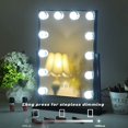 thumbnail image 3 of FENCHILIN Lighted Makeup Mirror Hollywood Mirror Vanity Makeup Mirror with Light Smart Touch Control 3Colors Dimable Light Detachable 10X Magnification 360?Rotation(Black), 3 of 5