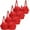 Red, variant on SCSAlgin Pack of 4 Lace Bra for Womens Full Coverage Underwire Bras Padded Underwear