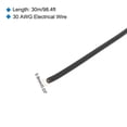 thumbnail image 2 of Uxcell 30 Gauge Silicone Wire 30AWG Electrical Wire Stranded Tinned Copper High Temp Hookup Spool 98.4ft Black, 2 of 7