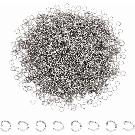 2000Pcs Jump Rings 3mm Stainless Steel Open Jump Ring Unsoldered Ring Connectors Small Split Ring Jewelry Making Findings for DIY Crafts