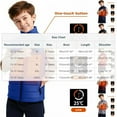 thumbnail image 3 of Kids Heated Vest 9 Heating Zones USB Charging Waterproof Windproof Warm Winter Vest Black L, 3 of 7