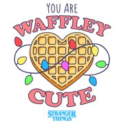 Netflix Girls Stranger Things Waffley Cute Graphic Cropped T-Shirt