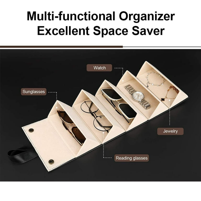 Multifunctional glasses box with several compartments, Schwarz · 6