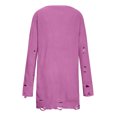 thumbnail image 3 of MIUOWANP Cropped Sweaters for Women Zip up Women's Autumn And Winter Long Sleeve Round Neck Thick Needle Hem Irregular Round Neck Sweater Knit Dress Pink M, 3 of 4