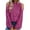 Hot Pink, variant on IROINNID On Sale Polyester Long Sleeve T Shirt for Women Comfortable Summer Floral Printing Round Neck Cold Shoulder Tops Loose Blouses,Hot Pink