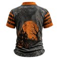 thumbnail image 3 of Leidass Mens Halloween Polo Shirt Short Sleeve Casual Collared Pullover with Button Gray M, 3 of 3