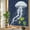 Blue, variant on Navy Blue Jellyfish Coastal Window Privacy Film Rainbow Static Cling Stain Glass Window Film for Glass Door, Decorative Sunroof Decal Sticker for Car 17.7"x39.3" Nautical Summer Ocean Seaside