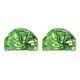 thumbnail image 3 of Ounissouiy Gorros de ducha Estampado de flores Impermeable Lazo elástico Baño grueso Ajustable Colorido Rizado Sombrero Baño Barbero Cocotero Árbol de coco 2piezas Ounissouiy CBP385845, 3 of 6