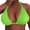 Green, variant on Crochet Bikini Top, Audhol Women Summer Solid Color Hand Crochet Triangle String Bikini Top Mesh Tie Swimsuit Top only Triangle Bikini Top Beige L