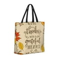 thumbnail image 2 of Sigee Thanksgiving With A Grateful Heart Print Large Capacity Zippered Tote Bag - Durable, Stylish and Versatile for Everyday Use, 2 of 9