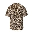 thumbnail image 6 of Lsque Leopard Print-2 print Men's Cuban Collar Short Sleeve Shirt Summer Beachwear Casual Button Down Fashionable Vacation Leisure Shirt-Medium, 6 of 7