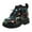 Black, variant on Fashion Autumn Winter Children Boots Boys Girls Ankle Boots Thick Soled Non- Lace Up Flowers Casual Style Leisure Toddler Shoes Footwear