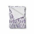 thumbnail image 2 of Lavender Soft Flannel Fleece Blanket, Pattern with Blossoming Herbs Organic Fresh Field Aromatherapy Theme, Cozy Plush for Indoor and Outdoor Use, 70" x 90", Violet Green and White, by Ambesonne, 2 of 6