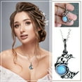 thumbnail image 2 of duhgbne fashion vintage boho moonstones necklace wire cutout moon pendant necklace personalized necklace jewelry, 2 of 9