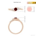 thumbnail image 4 of ANGARA Natural Ruby and Diamond Three Stone Bypass Ring in 14K Rose Gold for Women (Size-4mm) | July Birthstone, Birthday, Anniversary, Jewelry Gift for Women | Natural Ruby Ring, 4 of 8