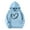 Blue, variant on Toddler Girls Hooded Sweatshirts Long Sleeved Pattern Printed Hoodie Round Neck Hooded Top Hooded Sports Hoodies
