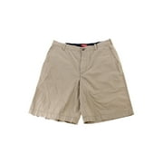 Izod Khaki Essential Flat Front Shorts 32W