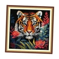 thumbnail image 3 of perfeclan Stamped Cross Stitch Kit Tiger Animal Patterns DIY 11ct Bedroom Preprinted Gifts Art Craft Adults Kids Farmhouse Sewing Kits 11CT 4 Strands, 3 of 9