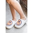 thumbnail image 2 of PacificPlex Women's Fuzzy Smiley Face Slippers, Cozy Slip-on, Yellowish, 7-7.5, 2 of 7