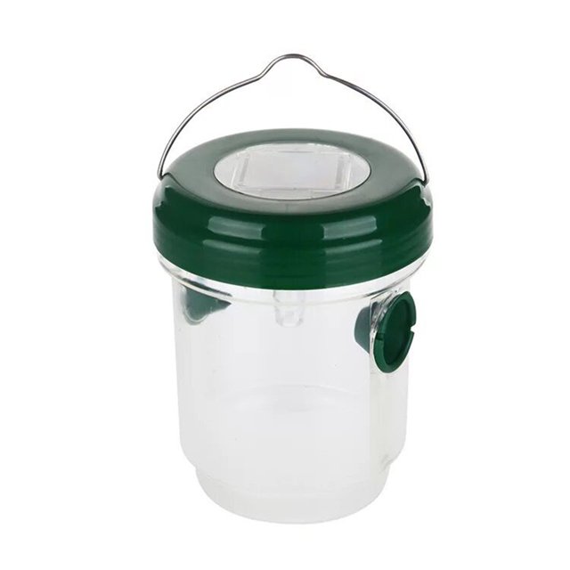 Atrapa insectos Trampa para insectos Trampa para avispas con energía solar con luz LED UV Eficaz y reutilizable Trampa para moscas de la fruta Asesino de avispas Moscas de abejas Avispones Atrapasueño Abanopi Atrapa insectos