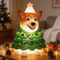 thumbnail image 5 of Clearance! Light Up Christmas Tree Corgi with Star Hat, Waterproof Glowing Blow Mold Puppy Figurine for Desk Yard Decor, Christmas Decor, Home Gift, 5 of 8