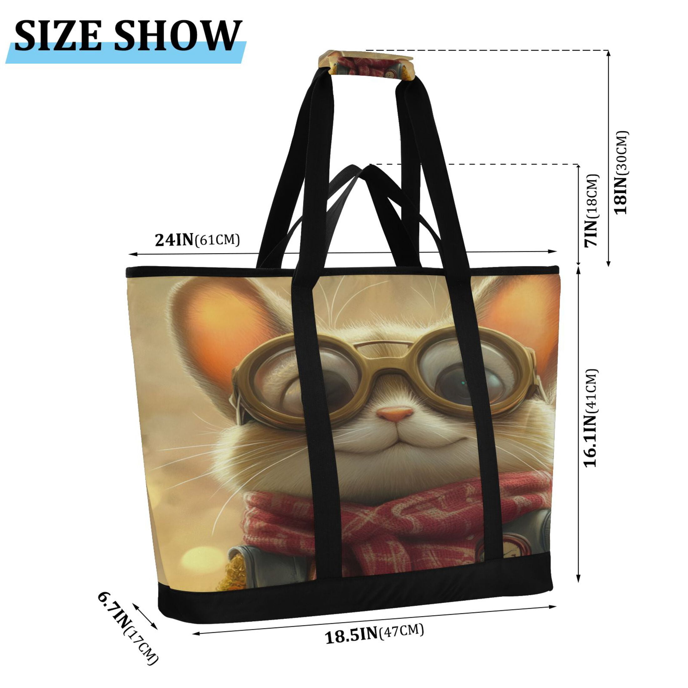Large Hand-held Ice Pack Picnic Bag Insulation and Refrigeration Suitable for Shopping Picnics and Camping Super Cute Cat