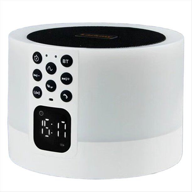 Minialtavoz Bluetooth Inalámbrico con Tarjeta TF, Subwoofer USB, Control Táctil, Luces Nocturnas, Reloj, Sonido MP3 Portátil.