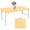 Light Yellow, variant on HooKung 4 FT Folding Table with Carry Handle, Portable Fold-in-Half Plastic Table, Rectangle Foldable Table for Indoor/Outdoor Orange