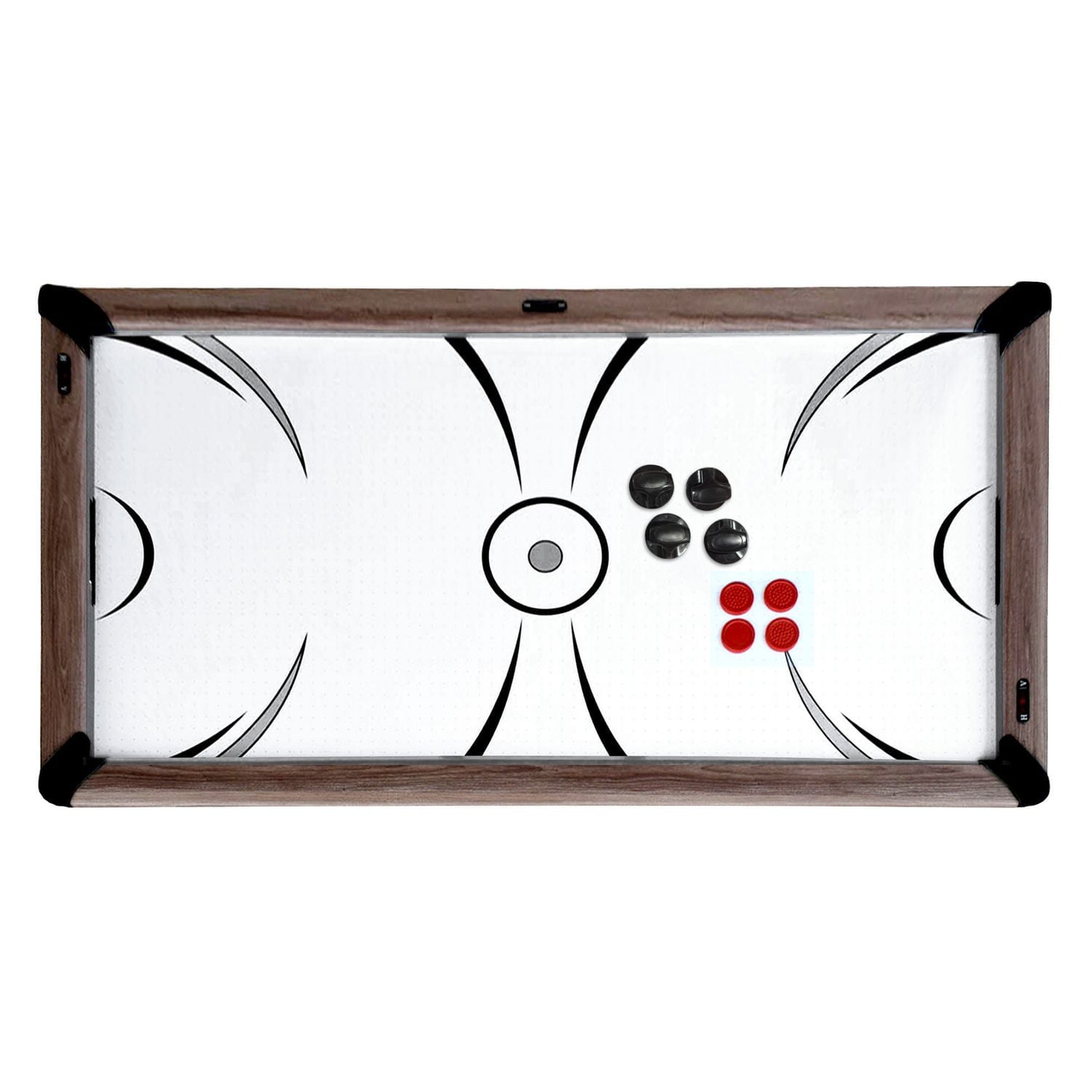Ens. table d’air hockey Driftwood de Hathaway de 2,13 m (7 pi) avec bancs