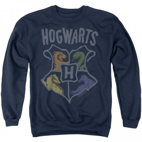 Harry Potter Hogwarts School Crest Crew Neck Sweatshirt-2XLarge