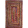 thumbnail image 3 of Safavieh Cape Cod Collection CAP202A Tapis Fait Main en Jute Tressé et Coton, 5 Pieds x 8 Pieds, Rouge / Multi, 3 of 5