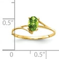 thumbnail image 2 of Primal Gold 14 Karat Yellow Gold 6x4mm Oval Peridot Checker Ring, 2 of 4