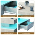 thumbnail image 6 of Hironpal LED Square Coffee Table with Storage,2-Tier Modern Living Room Center Table with Light & Drawers,Gray, 6 of 10