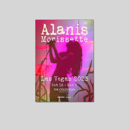 Alanis Morissette Las Vegas 2025 Tour Poster Caesars Palace Concert Poster Size 24''x36'' Googate