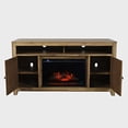 thumbnail image 5 of Fairview Modern Transitional 60" Chevron Fireplace Storage Console TV Stand with Electric Fireplace, 5 of 10