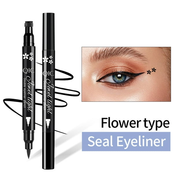 XWSHYW Lápiz de Ojos Delineador de Ojos Maquillaje de Ojos Sin Manchas de Doble Cabeza Maquillaje 2Ml